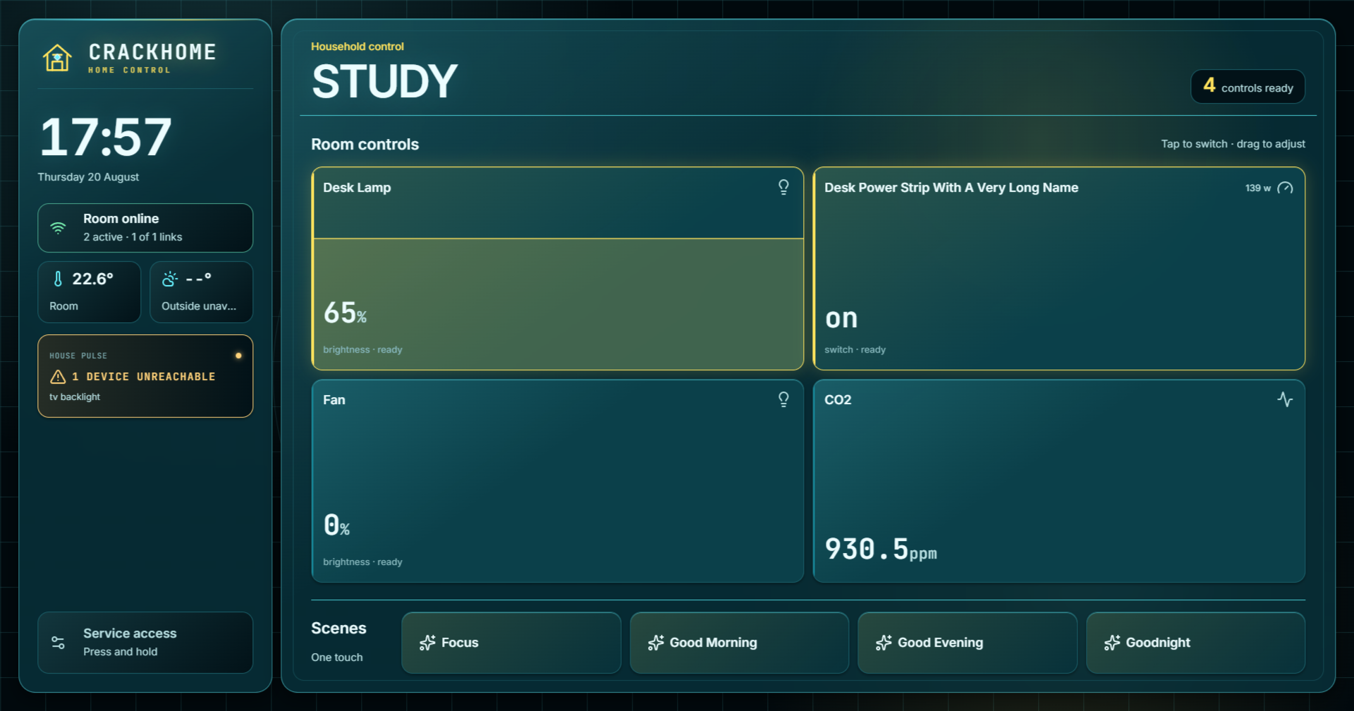CrackHome interface