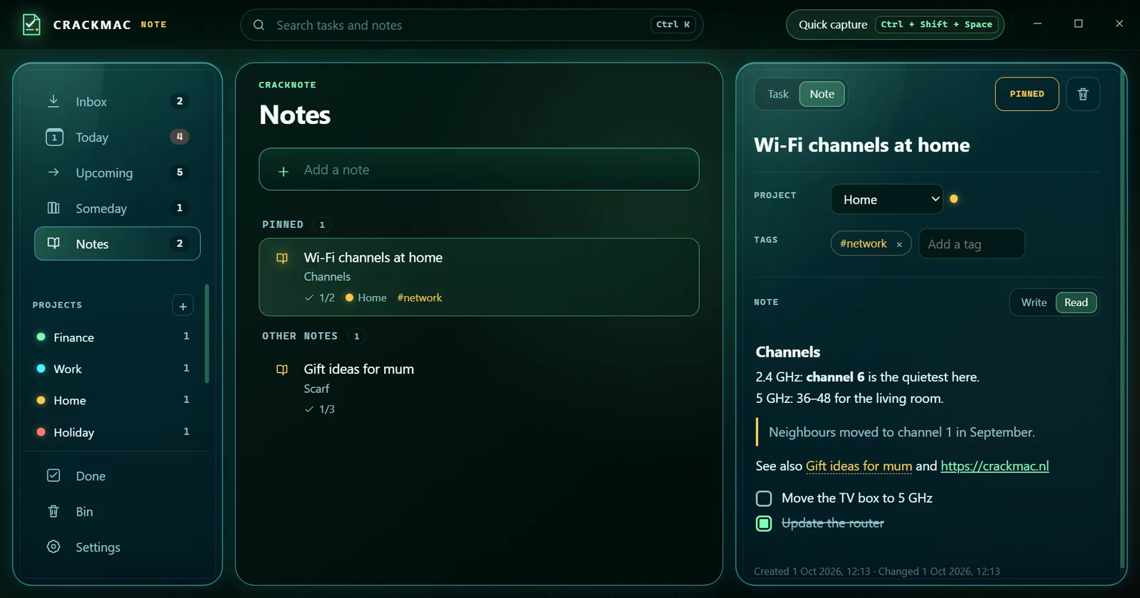 A Markdown note