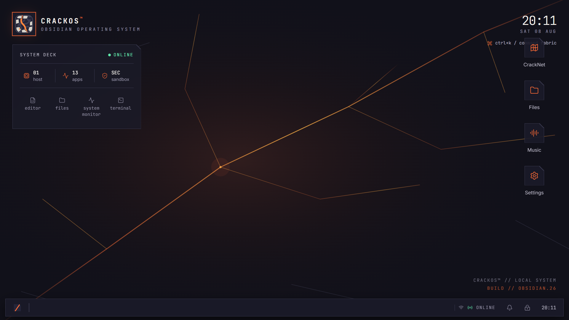 CrackOS interface