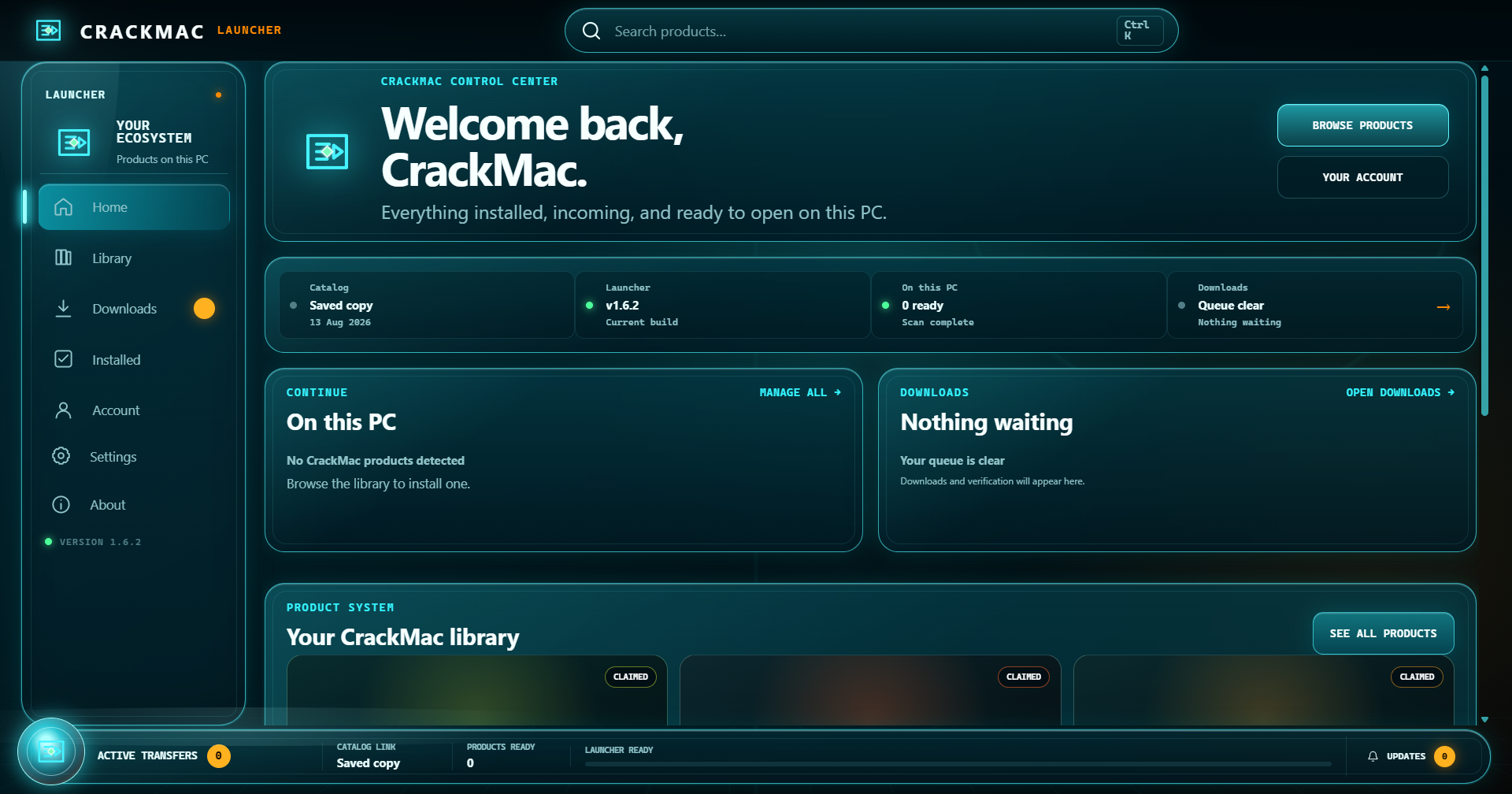 CrackMac launcher product library